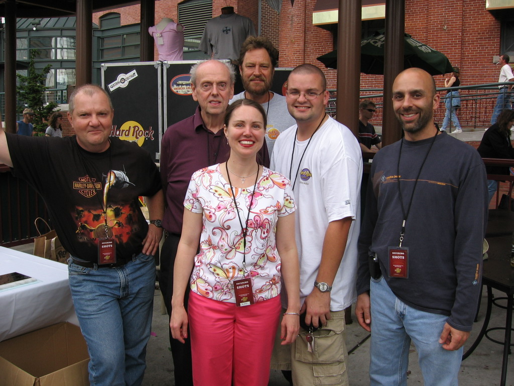 Middle: Andy's daughter Laura, Frank, Andy, Brian