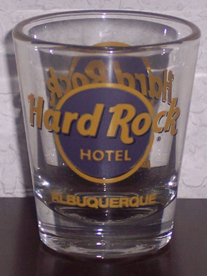Hard Rock Cafe Uyeno-Eki Tokyo Blue logo shot glass 